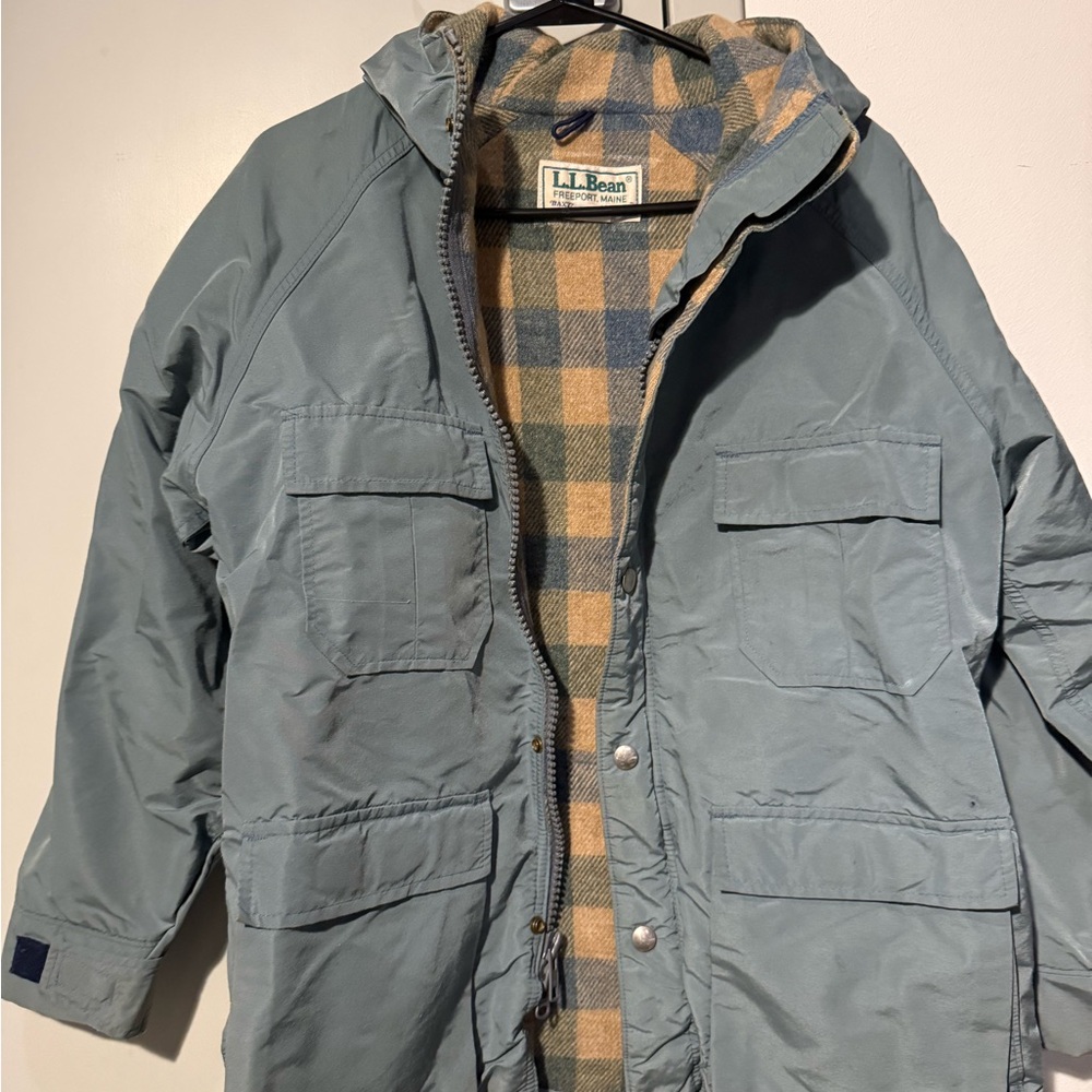 L.L. Bean Hooded Jacket in Slate Blue